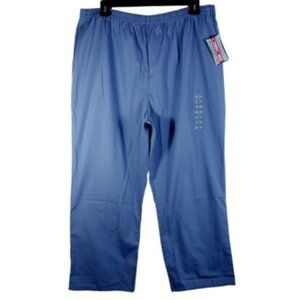 Cherokee Workwear Womens Pull-on Scrub Pants 4001P Light Blue 2XL Elastic Waist